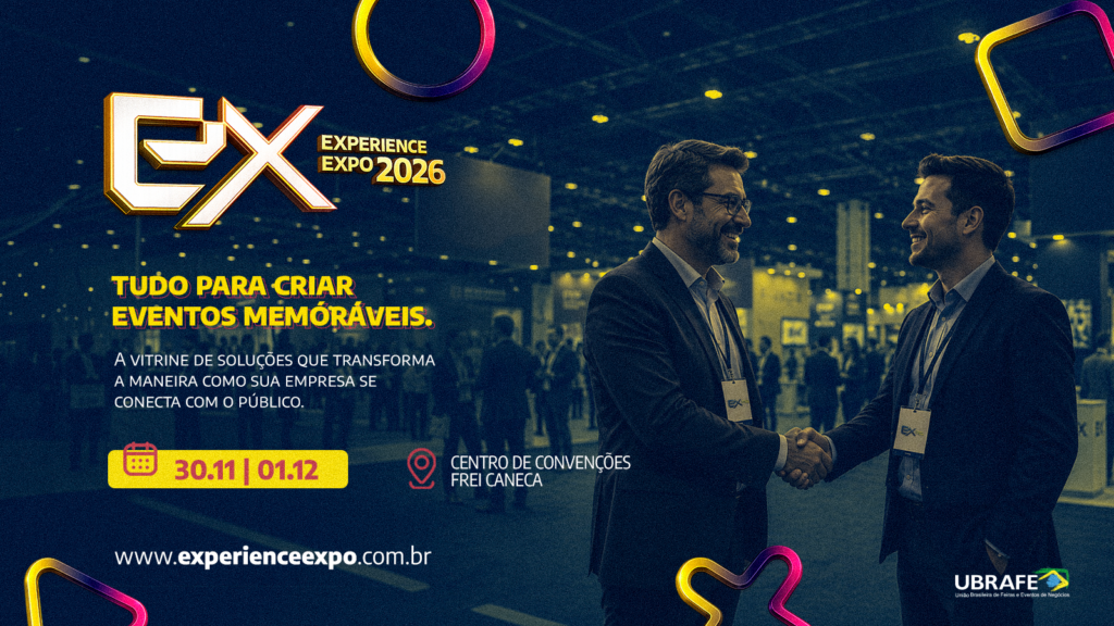 Experience Expo 2026 acontece em São Paulo nos dias 30 de novembro e 1º de dezembro